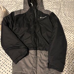 Columbia Two-Tone Black and Gray Hooded Jacket